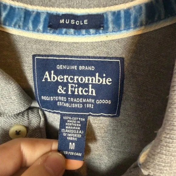Mens Abercrombie & Fitch Muscle Fit Polo Shirt Bundle Green Brown Grey Size M - Picture 3 of 8